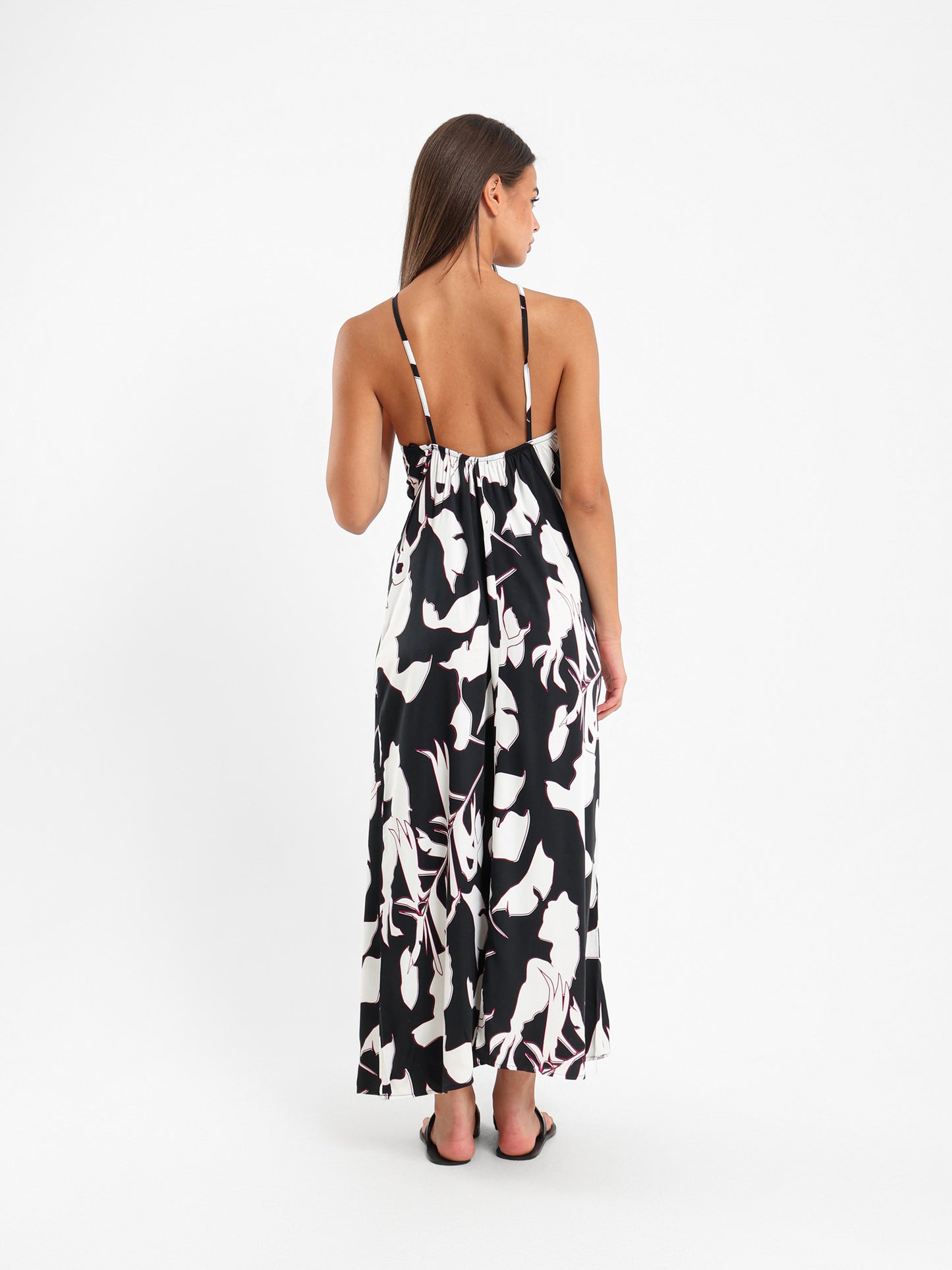 Cutout Ruffle Maxi Dress