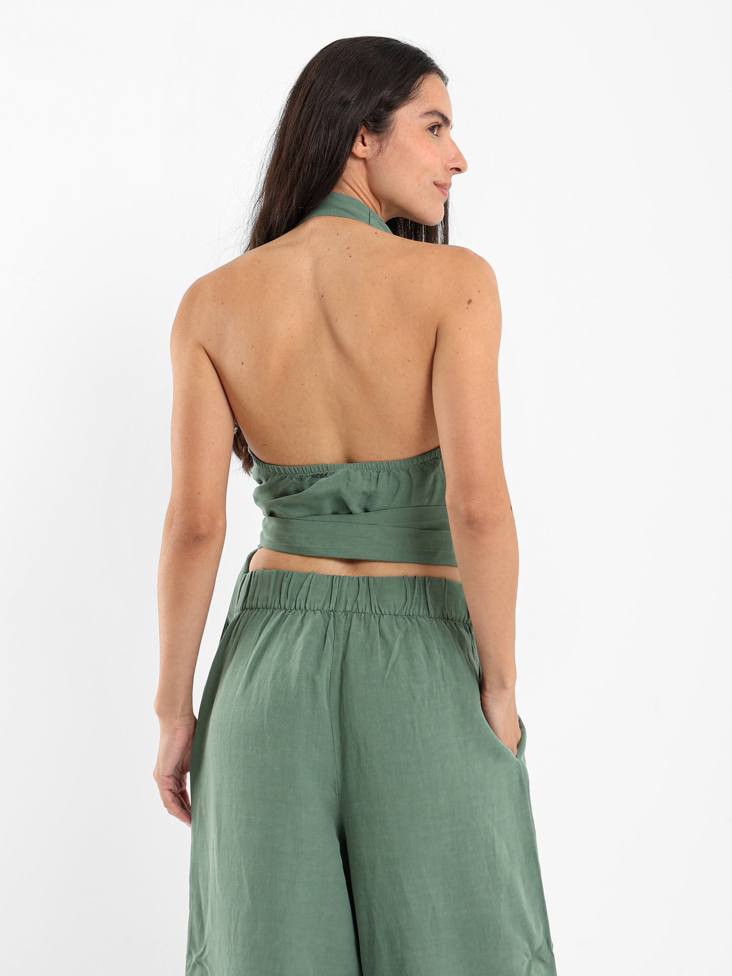 Wrap Around Halter Neck Top