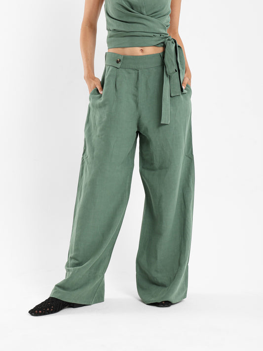 Front Pleated Pants