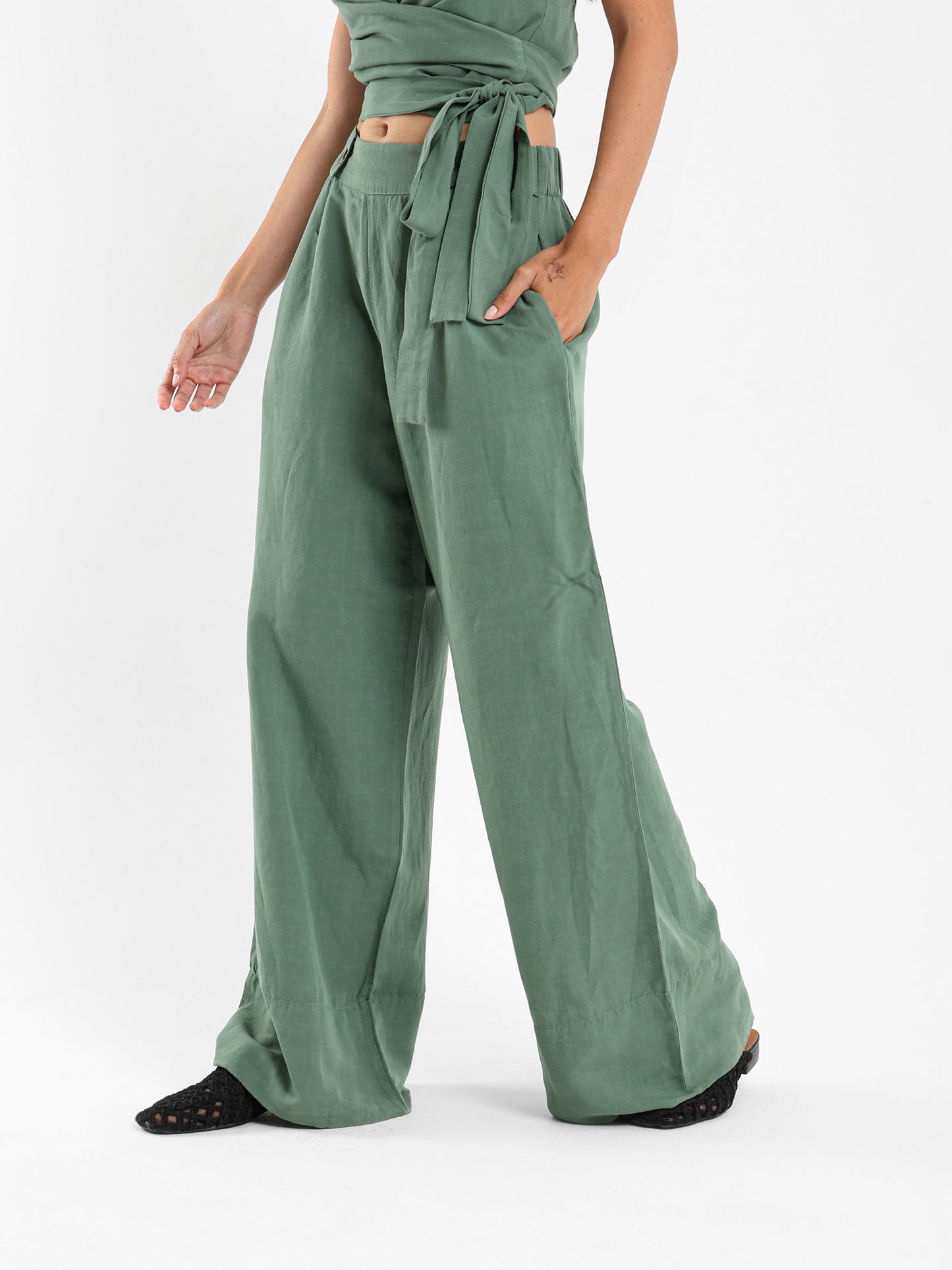 Front Pleated Pants
