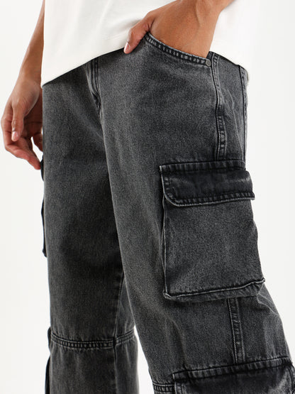 Multi-Pocket Loose Fit Jeans