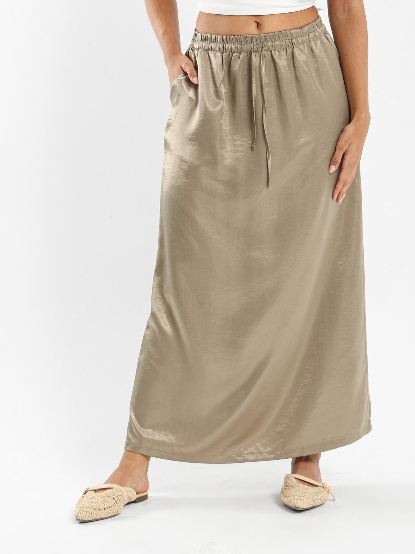 Maxi Satin Skirt