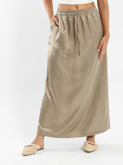 Maxi Satin Skirt