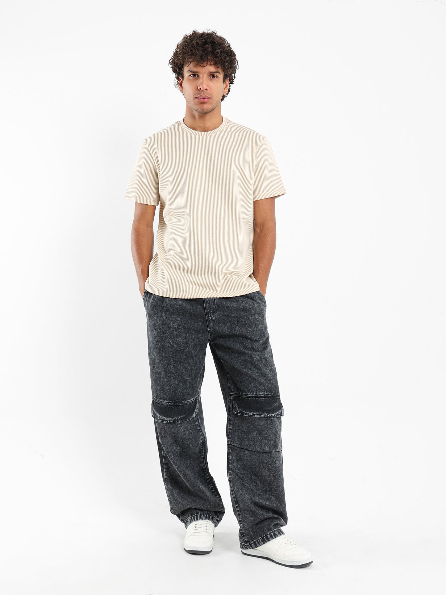 Ribbed Casual T-Shirt