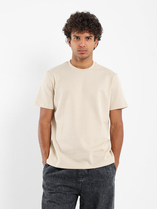 Ribbed Casual T-Shirt