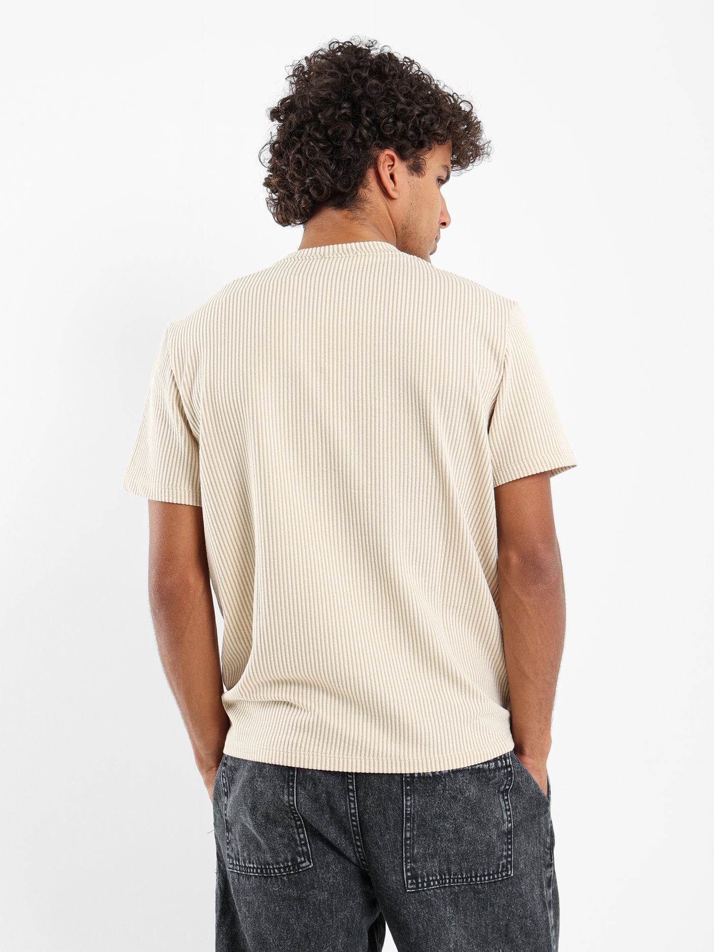 Ribbed Casual T-Shirt