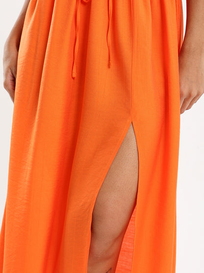 Sleeveless Cutout Maxi Dress With Slit