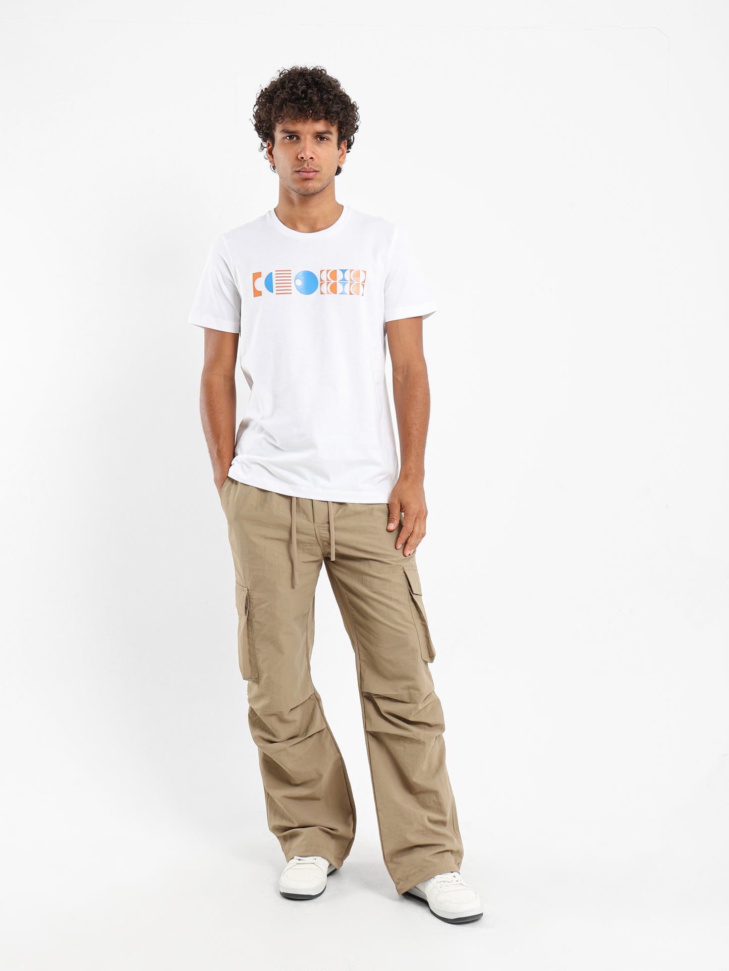 Abstract Curved Summer Icons T-Shirt
