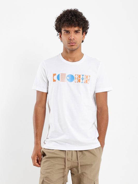 Abstract Curved Summer Icons T-Shirt