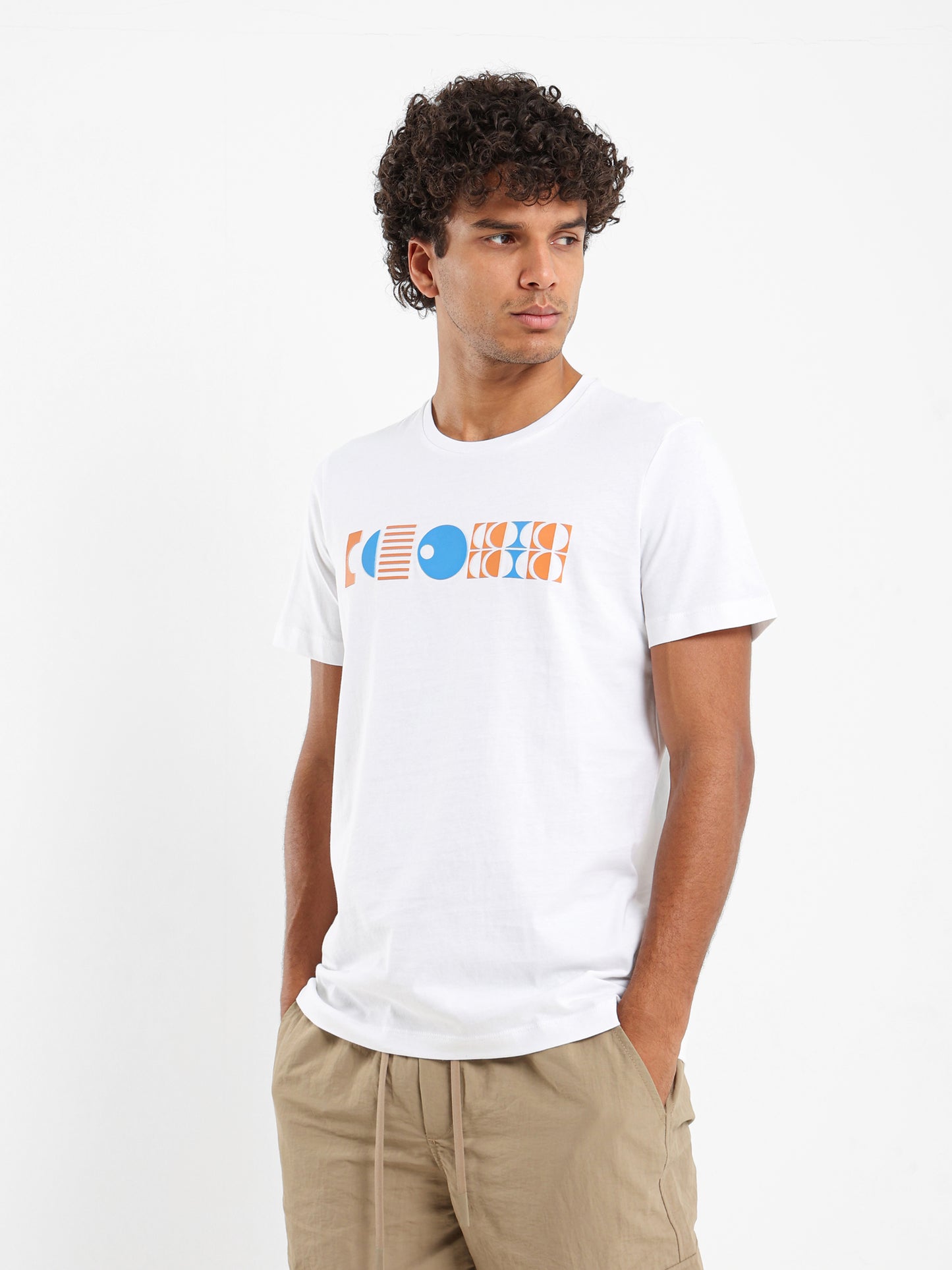 Abstract Curved Summer Icons T-Shirt