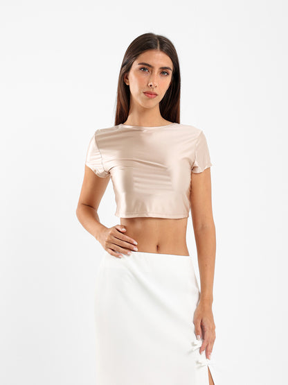 Backless Satin Top