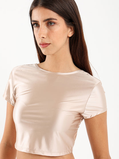 Backless Satin Top