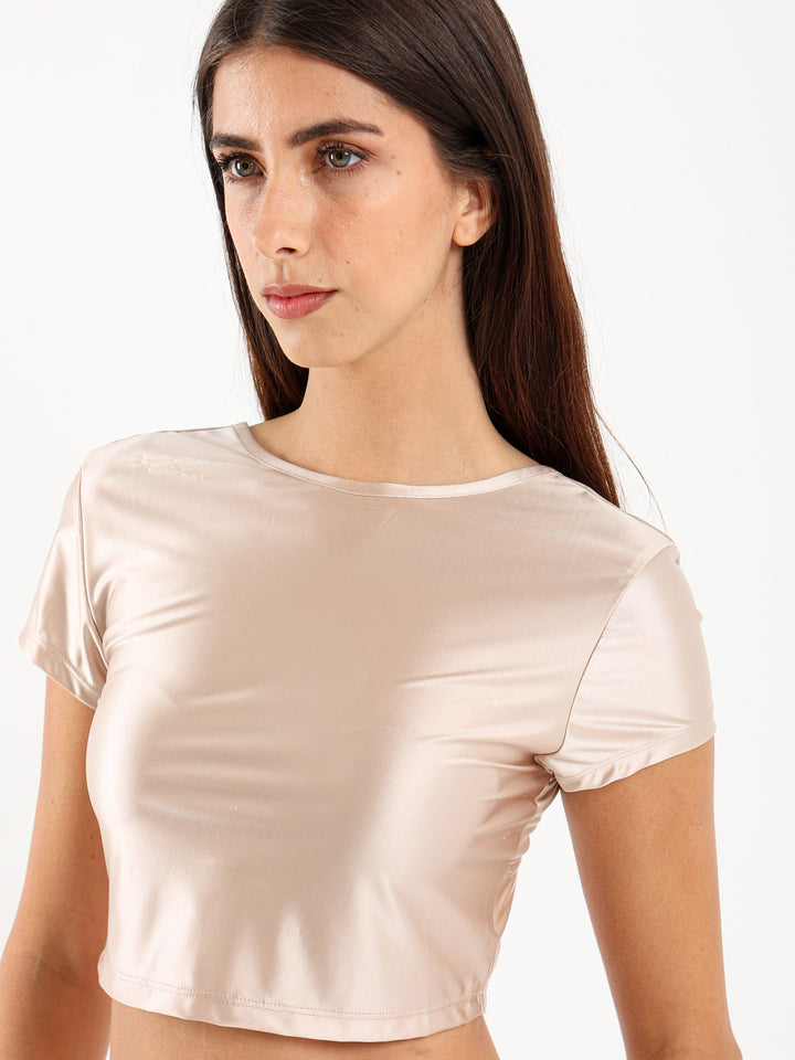 Backless Satin Top