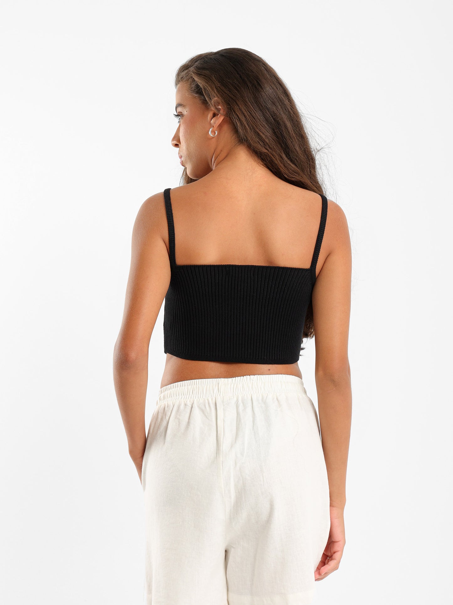 Bandana Hem Tricot Tank Top