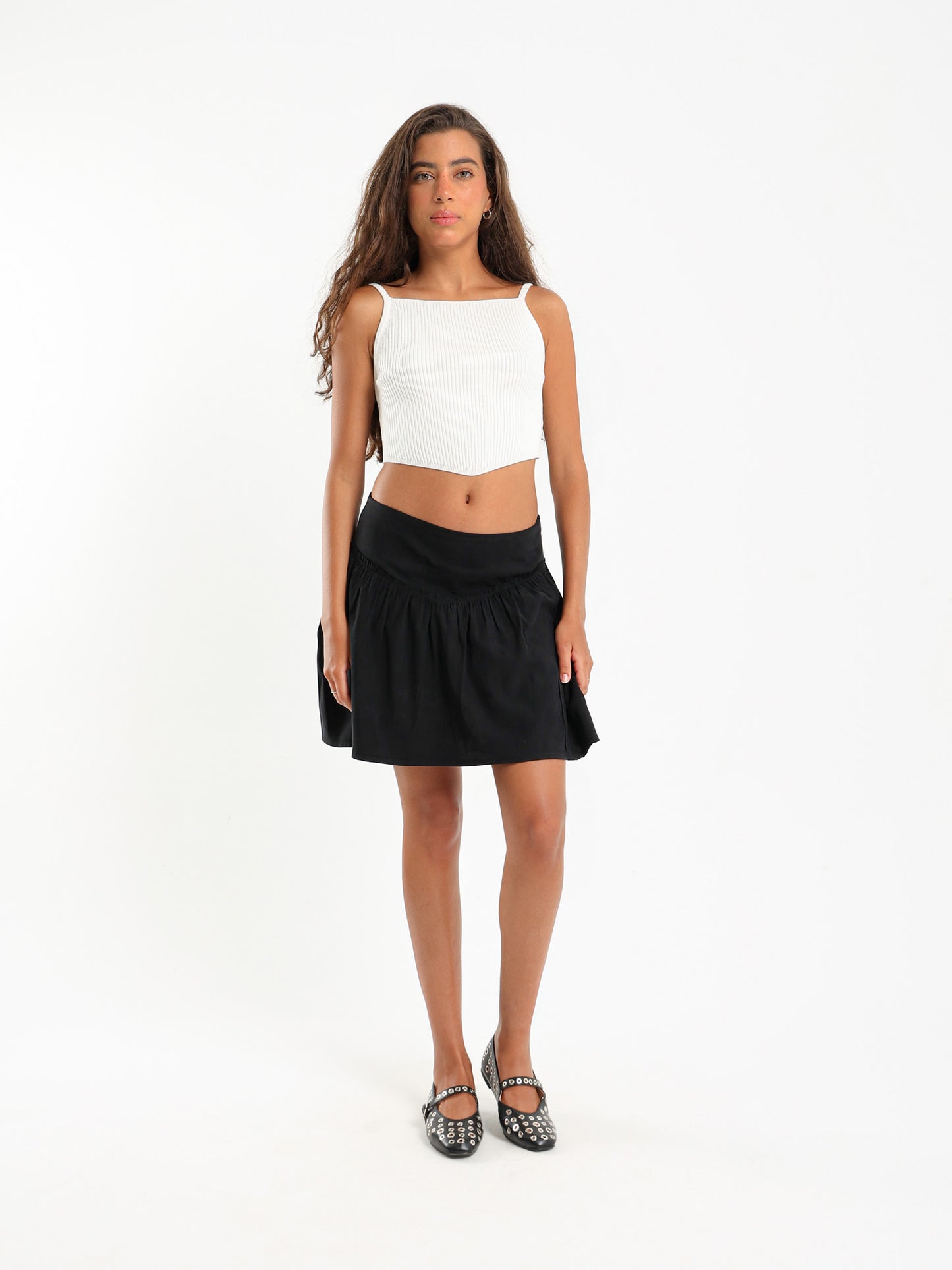 Bandana Hem Tricot Tank Top