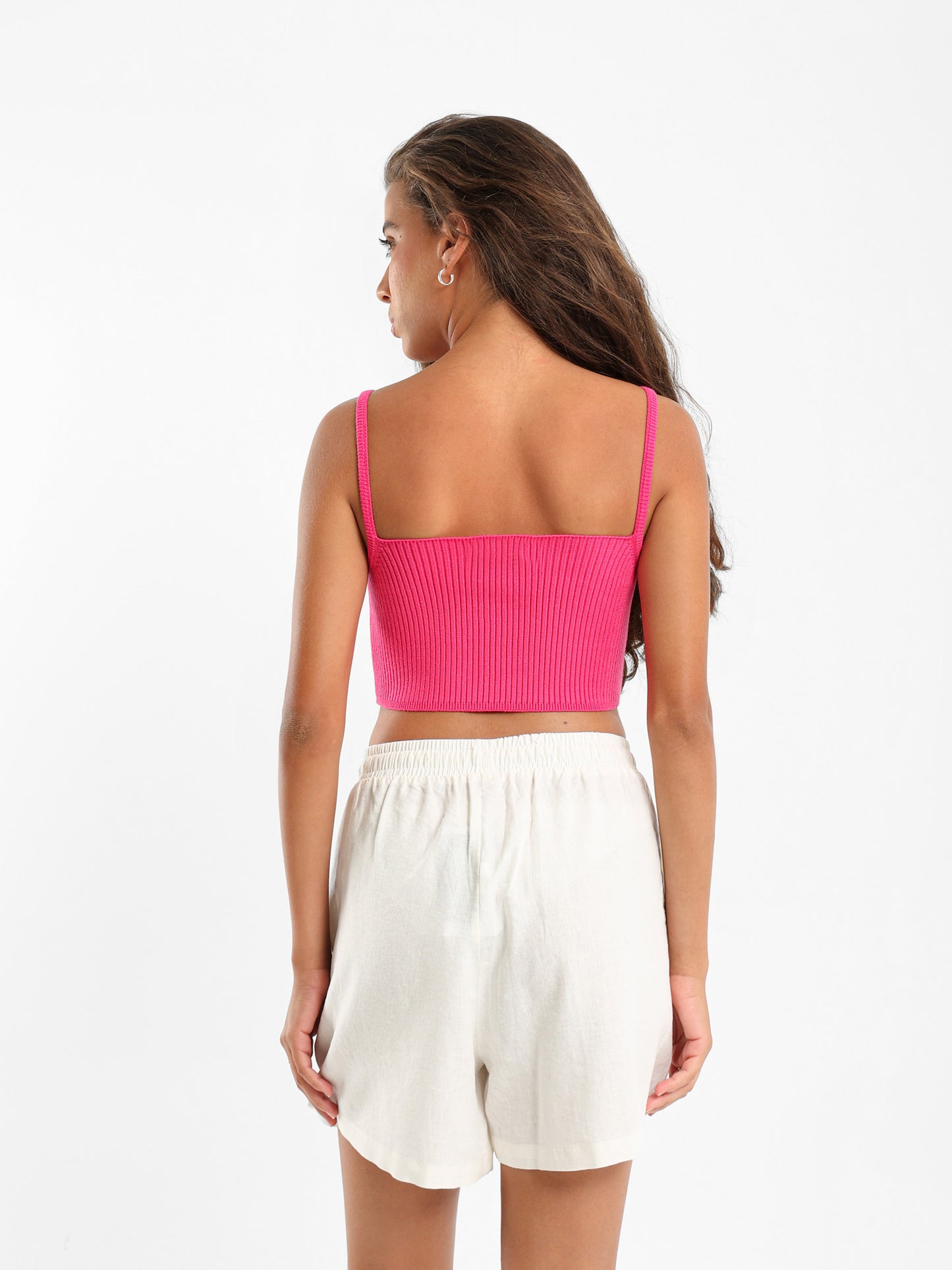 Bandana Hem Tricot Tank Top