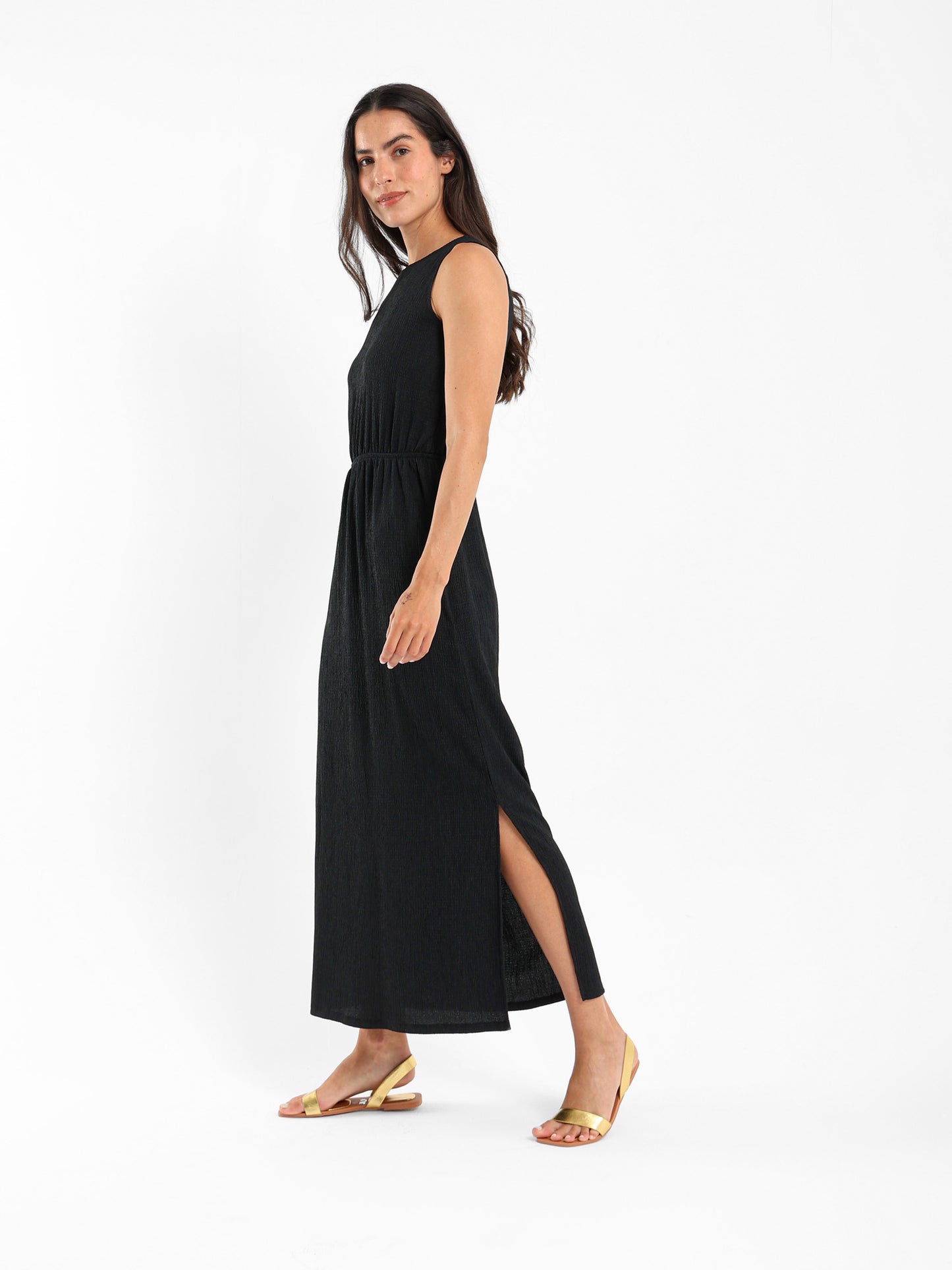 Sleeveless Long Dress with Side Slit