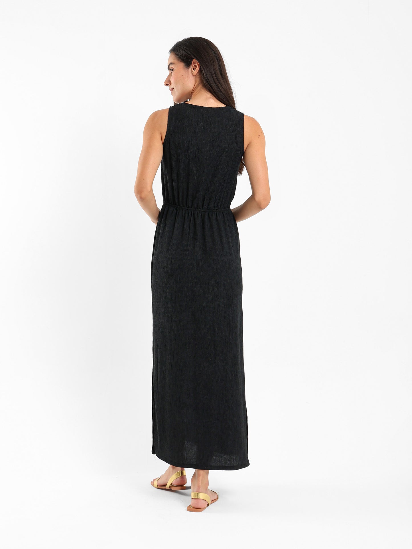 Sleeveless Long Dress with Side Slit