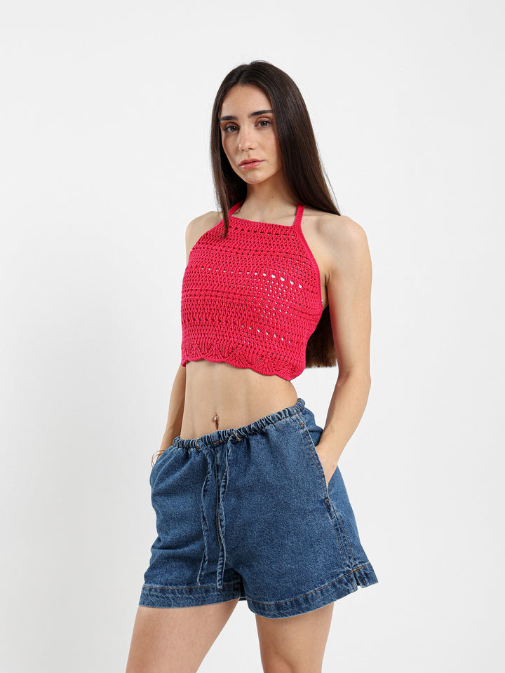 Halter Neck Crochet Top