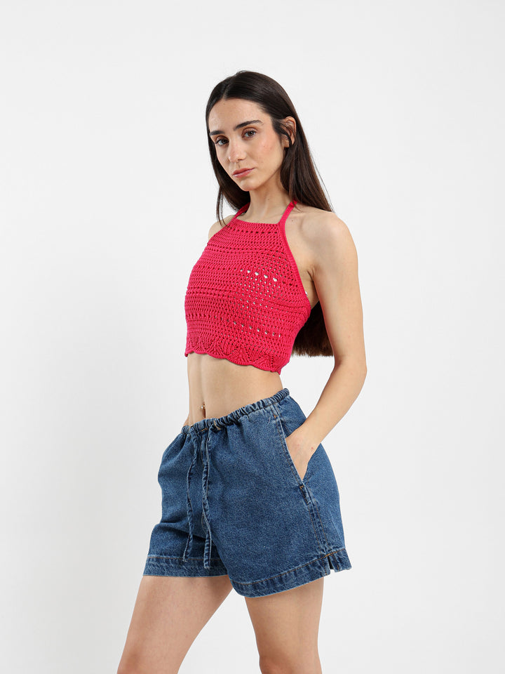 Halter Neck Crochet Top