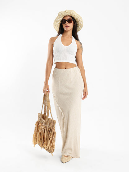 Crinkle Halter-Neck Top