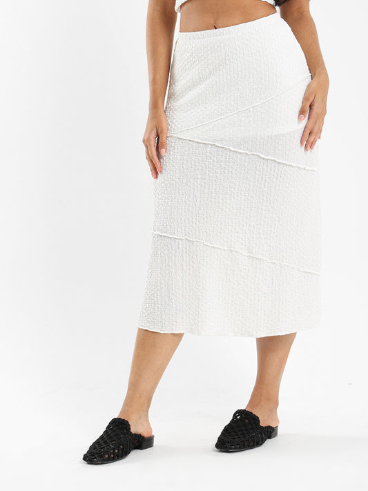 Textured Midi Skirt