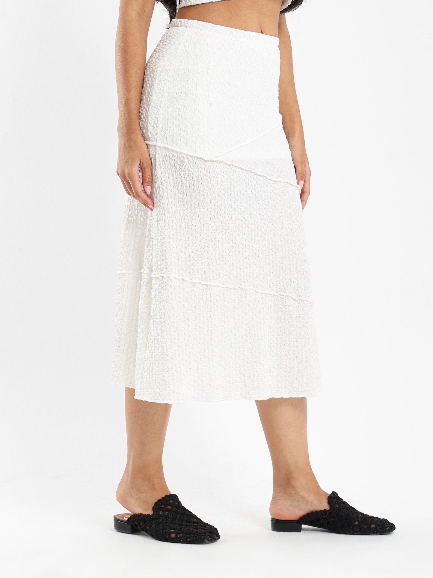 Textured Midi Skirt