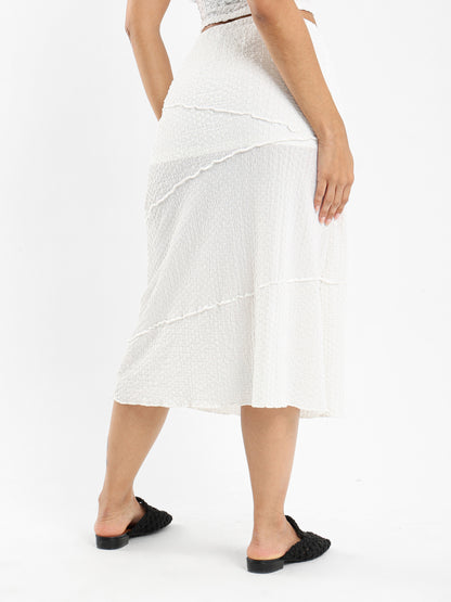 Textured Midi Skirt