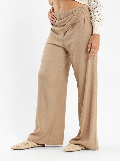 Twisted Front Wrinkled Pants