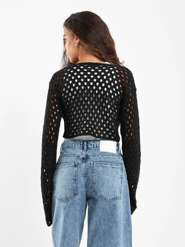 Front Tie Knit Bolero