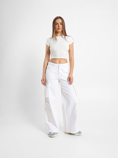 Extreme Wide Leg Cargo Jeans
