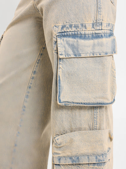 Extreme Wide Leg Cargo Jeans