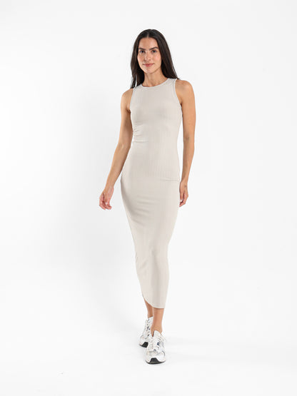 Sleeveless Ribbed Maxi Dress
