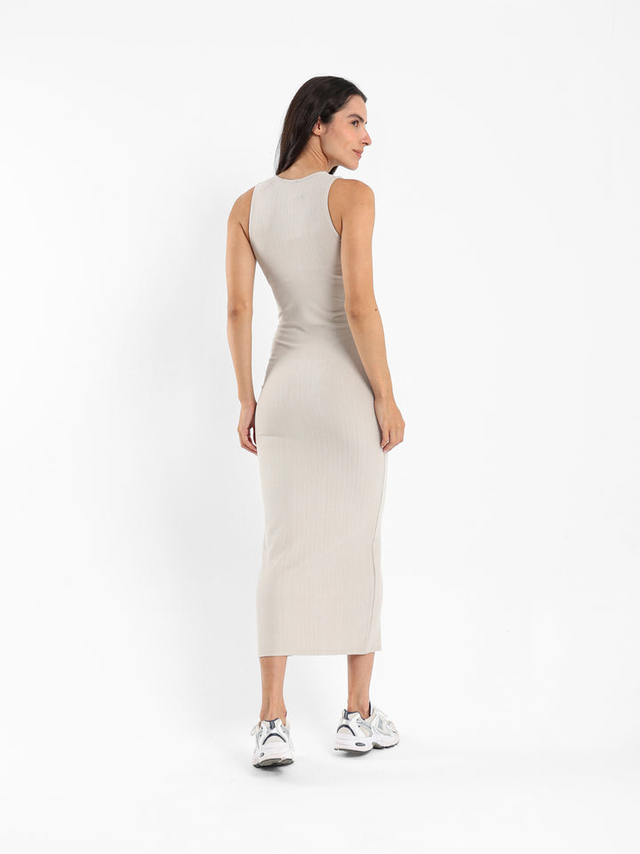 Sleeveless Ribbed Maxi Dress