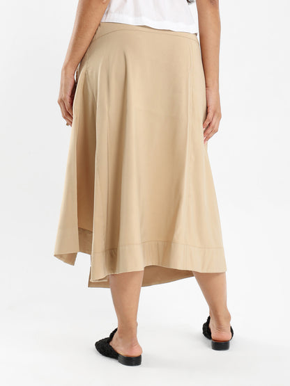 Wrap-Style Midi Skirt