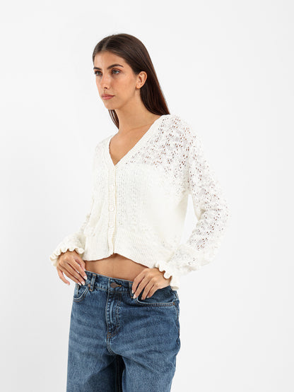V-neck Knitted Cardigan