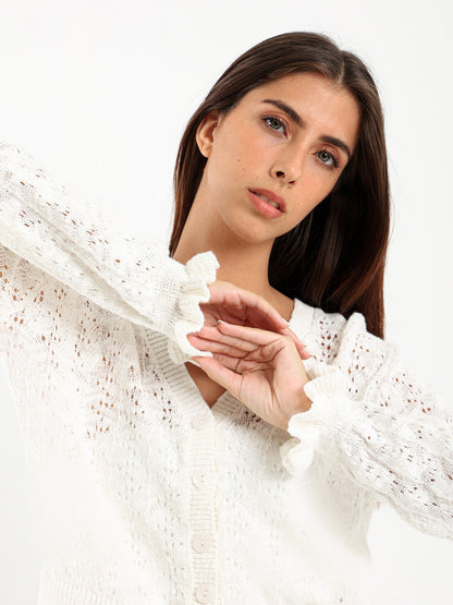 V-neck Knitted Cardigan
