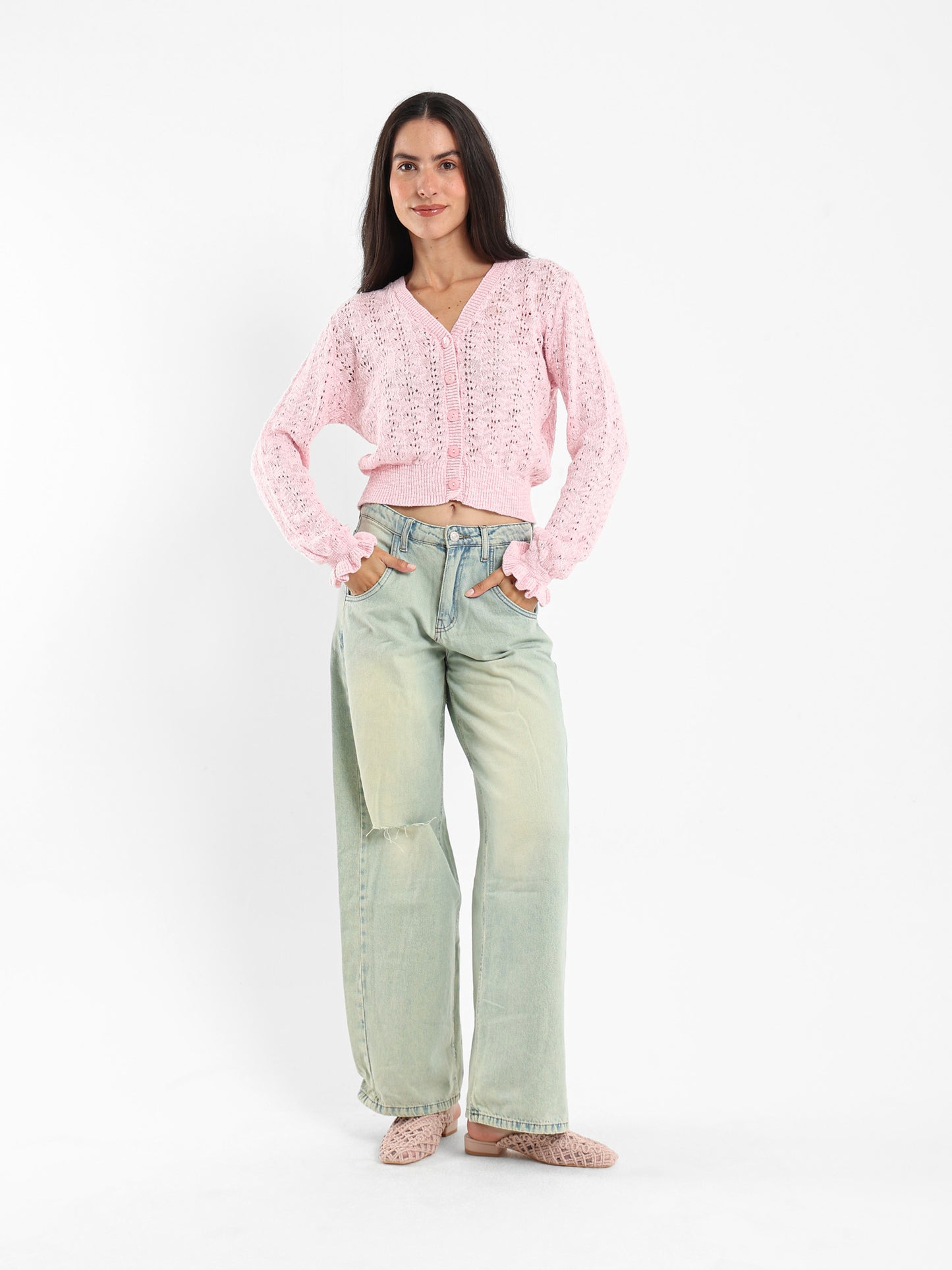 V-neck Knitted Cardigan