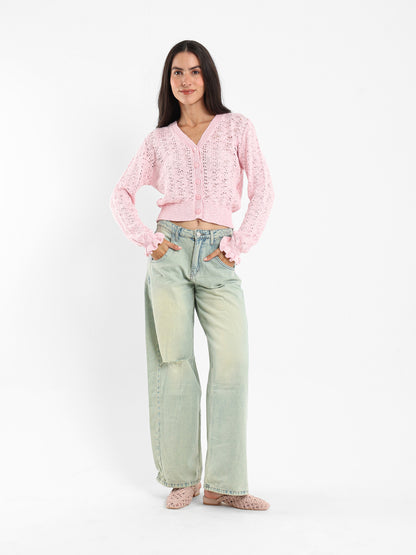 V-neck Knitted Cardigan