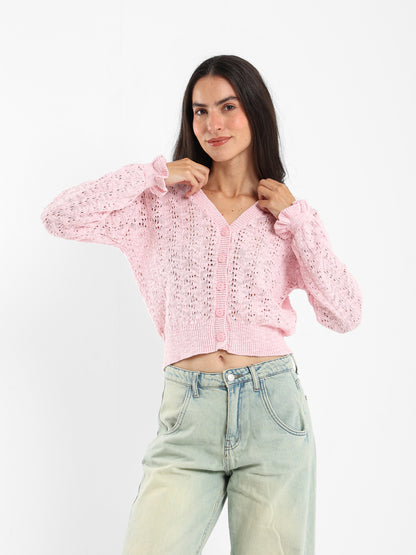 V-neck Knitted Cardigan