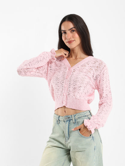 V-neck Knitted Cardigan