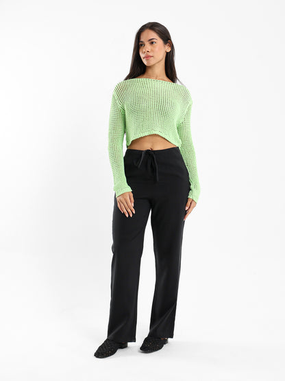Straight-Leg Drawstring Pants