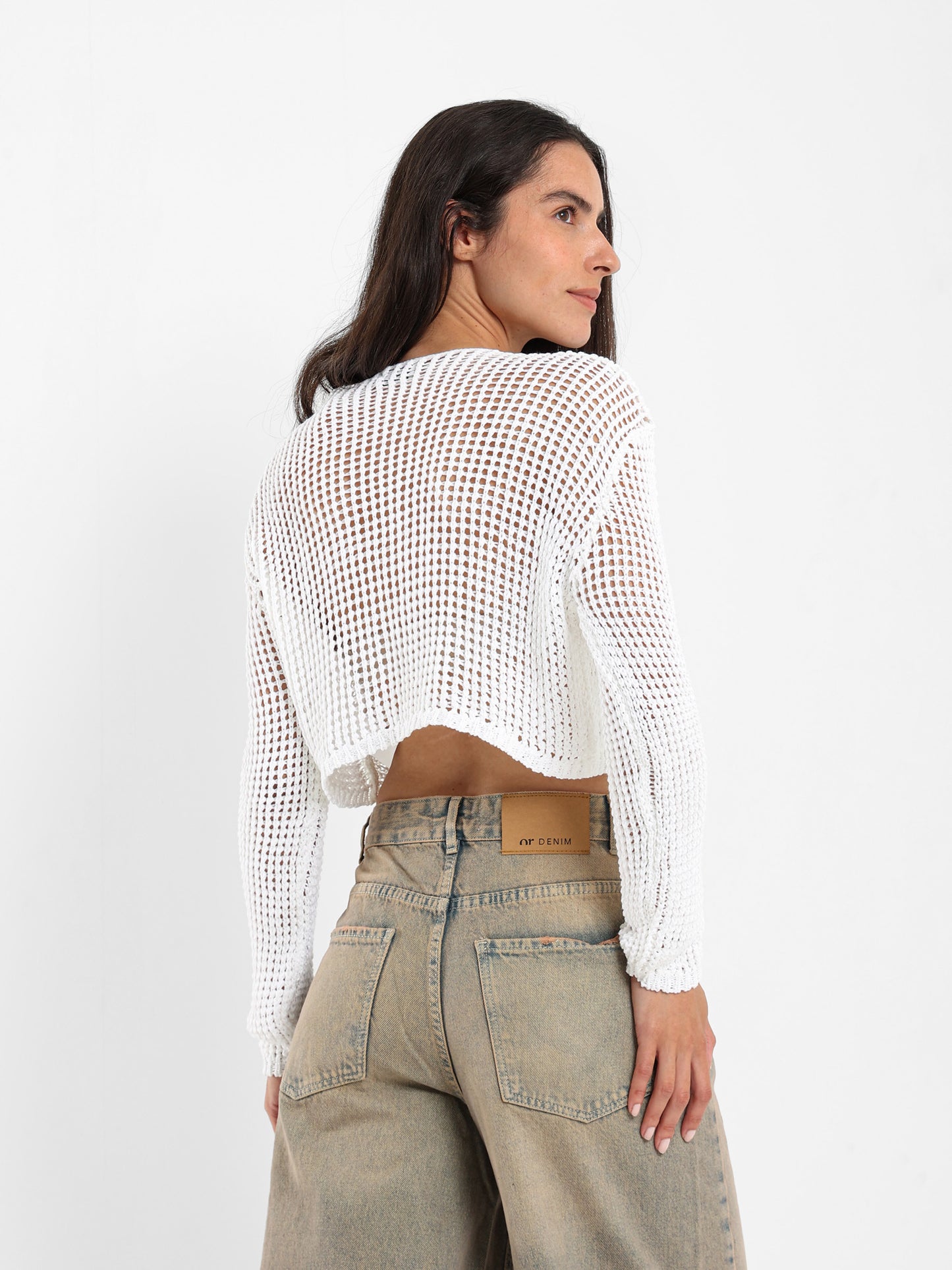 Loose Long-Sleeve Tricot Top