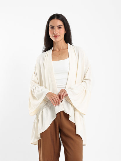 Ruffled Short Kimono