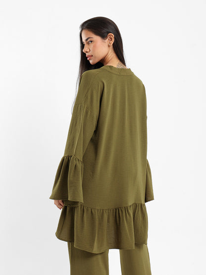 Ruffled Short Kimono