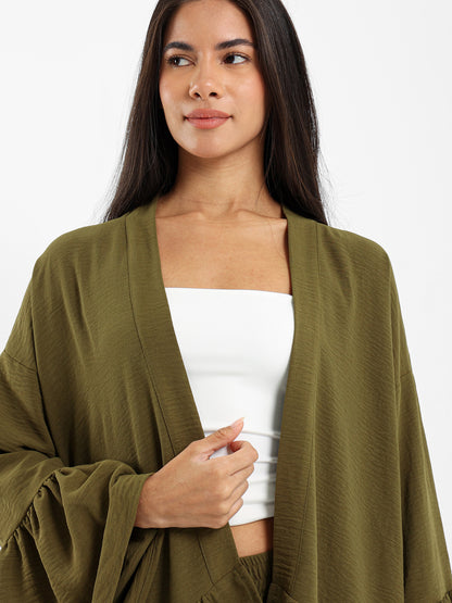 Ruffled Short Kimono