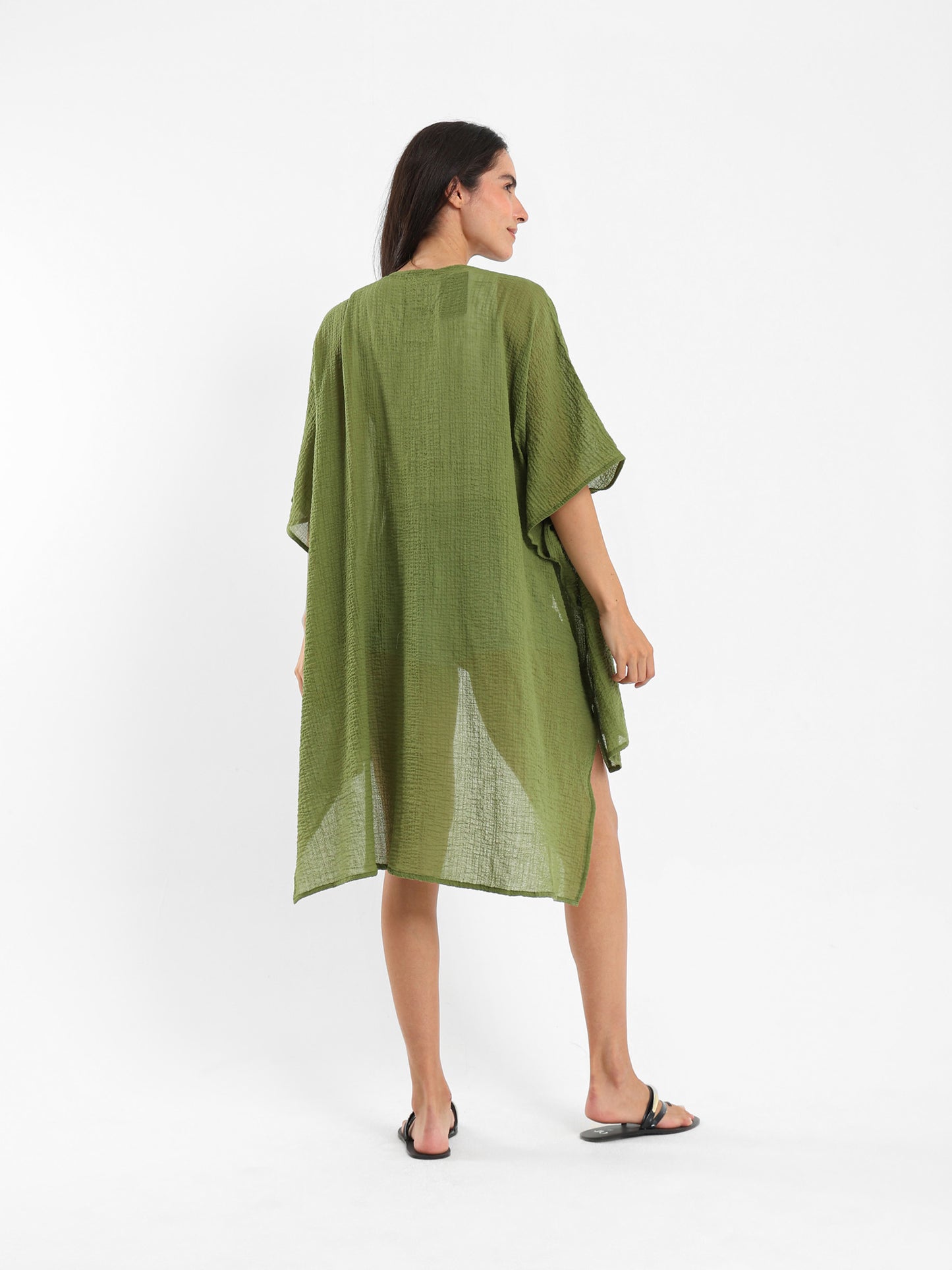 Long Textured Kimono Jacket