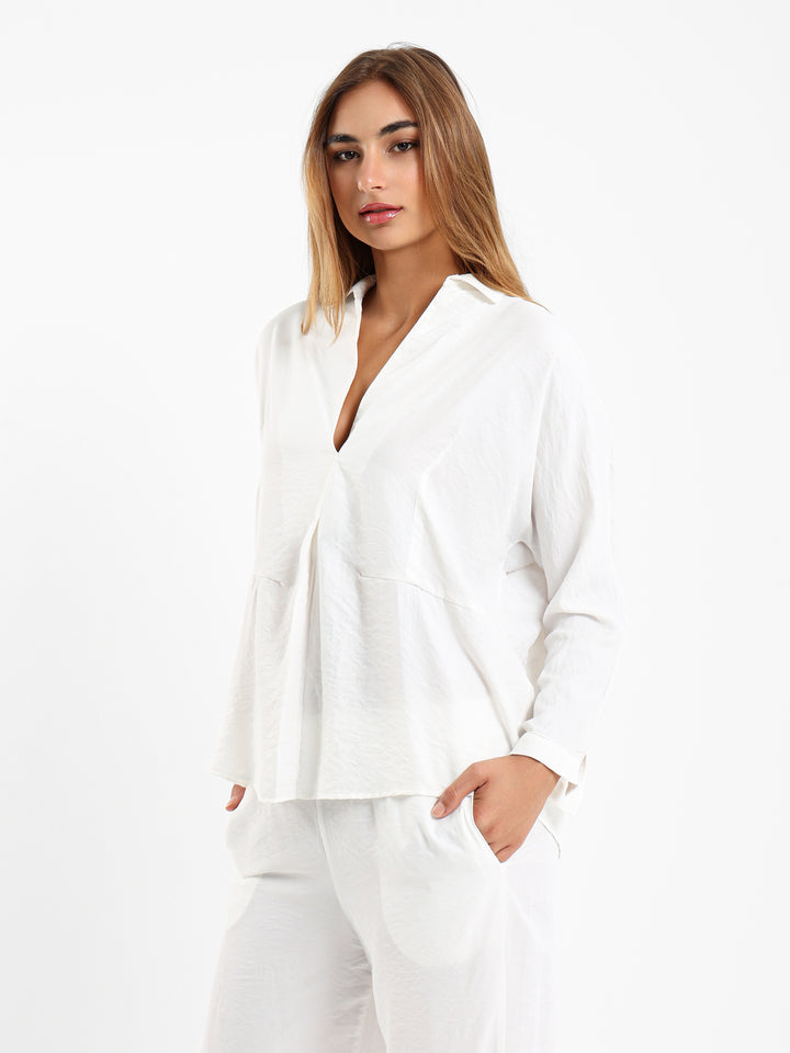 Front Pleated Blouse