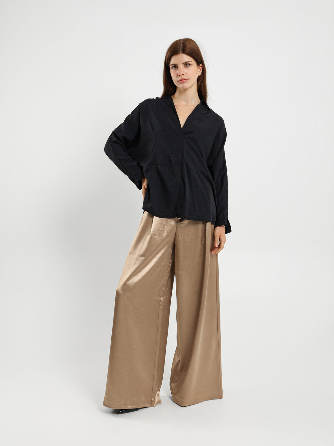 Front Pleated Blouse