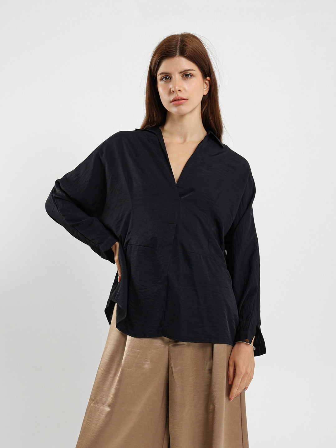 Front Pleated Blouse